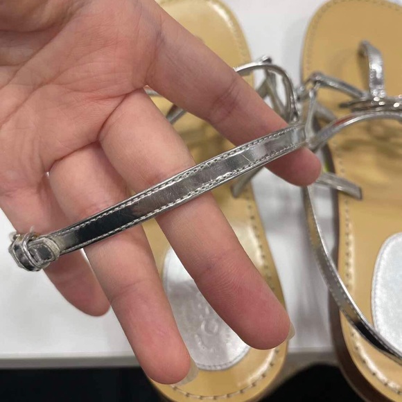 Chanel sandals - metallic silver size 37 - Picture 9 of 15